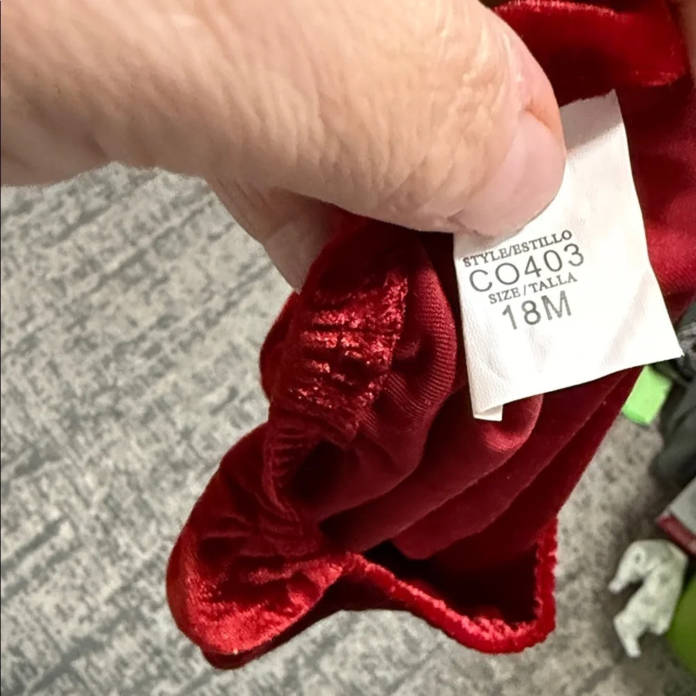 Bonnie Jean Scarlet Velvet Diaper Cover